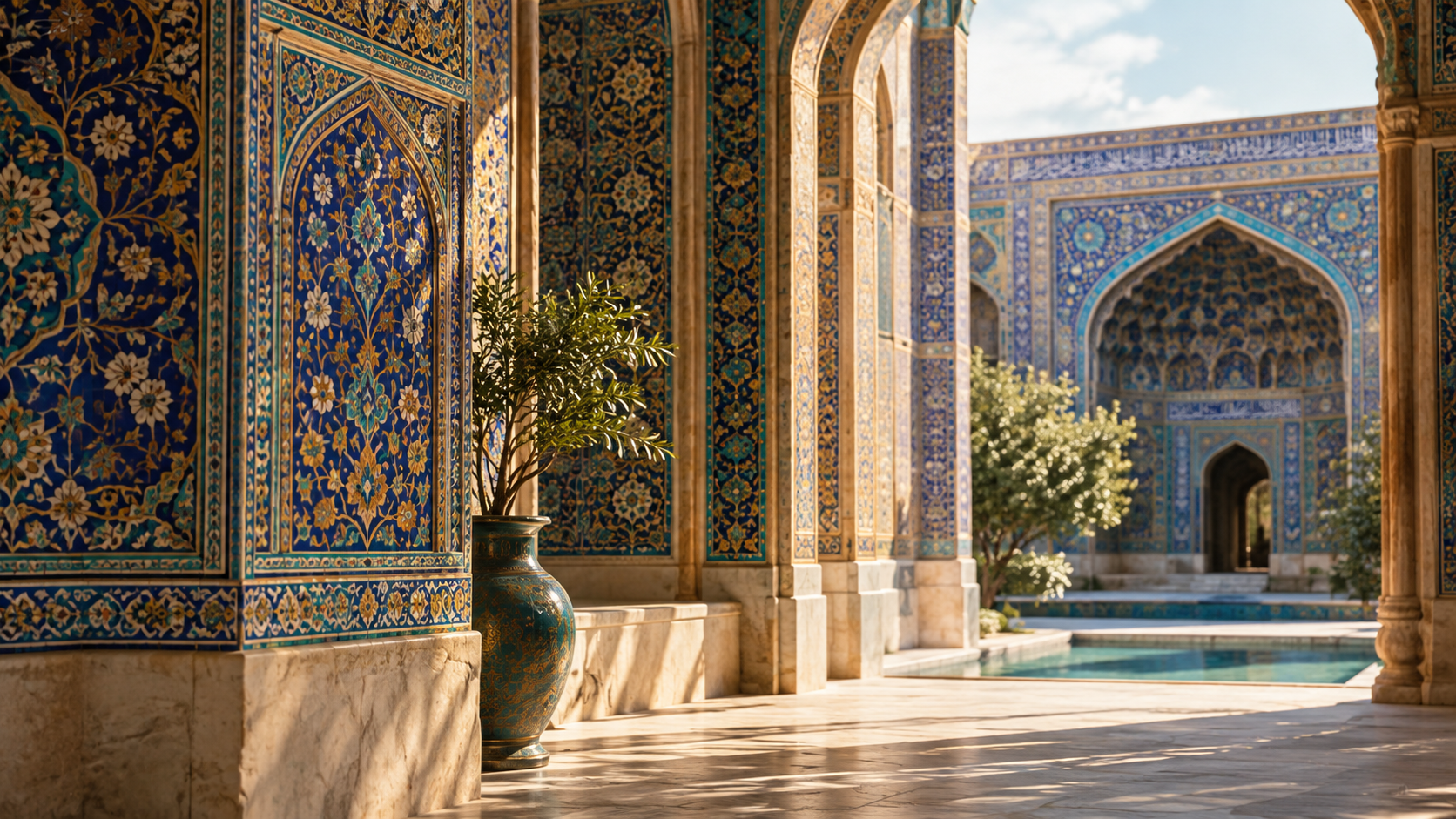 persian architecture turquoise tilework Traditional Persian Architecture with Turquoise and Blue Tilework